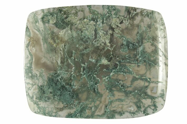 Polished Moss Agate Rectangle Cabochon - Indonesia #228494